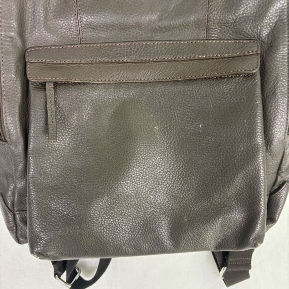 Cole Haan Brown Pebbled Leather Backpack - Picture 5 of 15